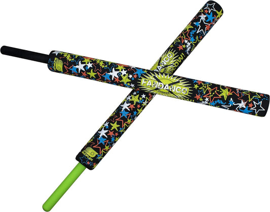 Fandango Striker Sticks - Foam Swords for Athletic Training and Workout - Outdoor Sports Game - Set of Two with Storage Drawstring Bag Included